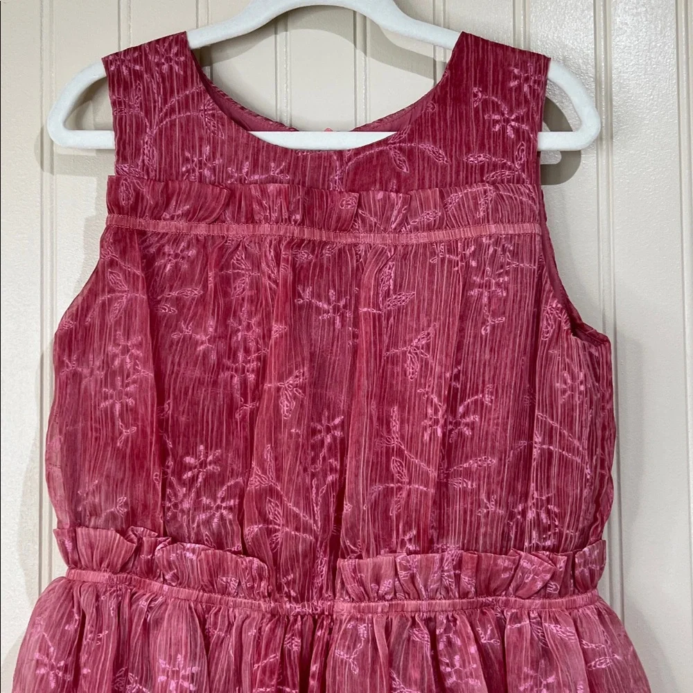 NWOT Chasing Fireflies Coral Crinkle chiffon Dress